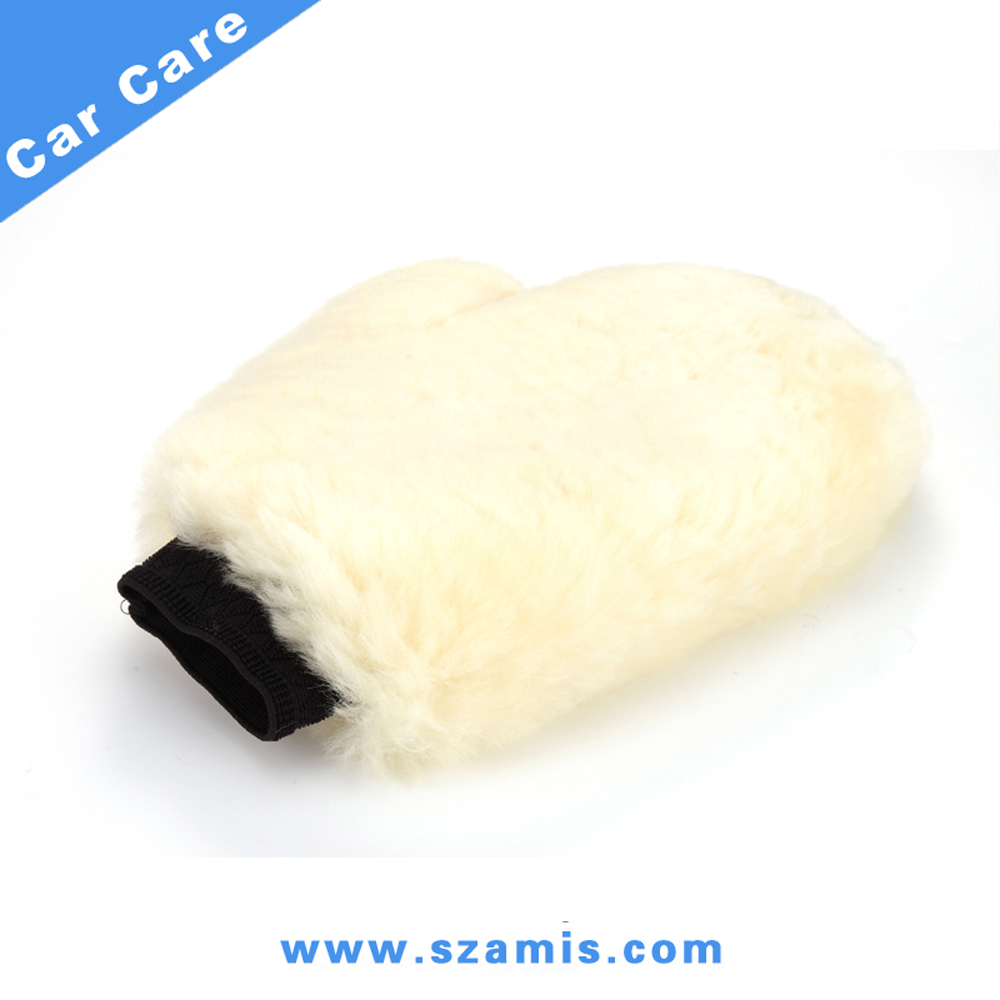 100% Genuine Whole Sheepskin Wool Car Wash Mitt